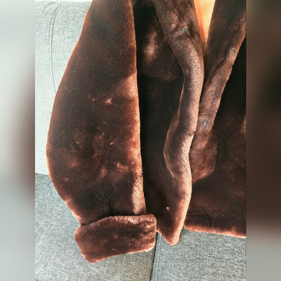 REAL FUR Shearling Lamb Mouton Coat M - Picture 7 of 15